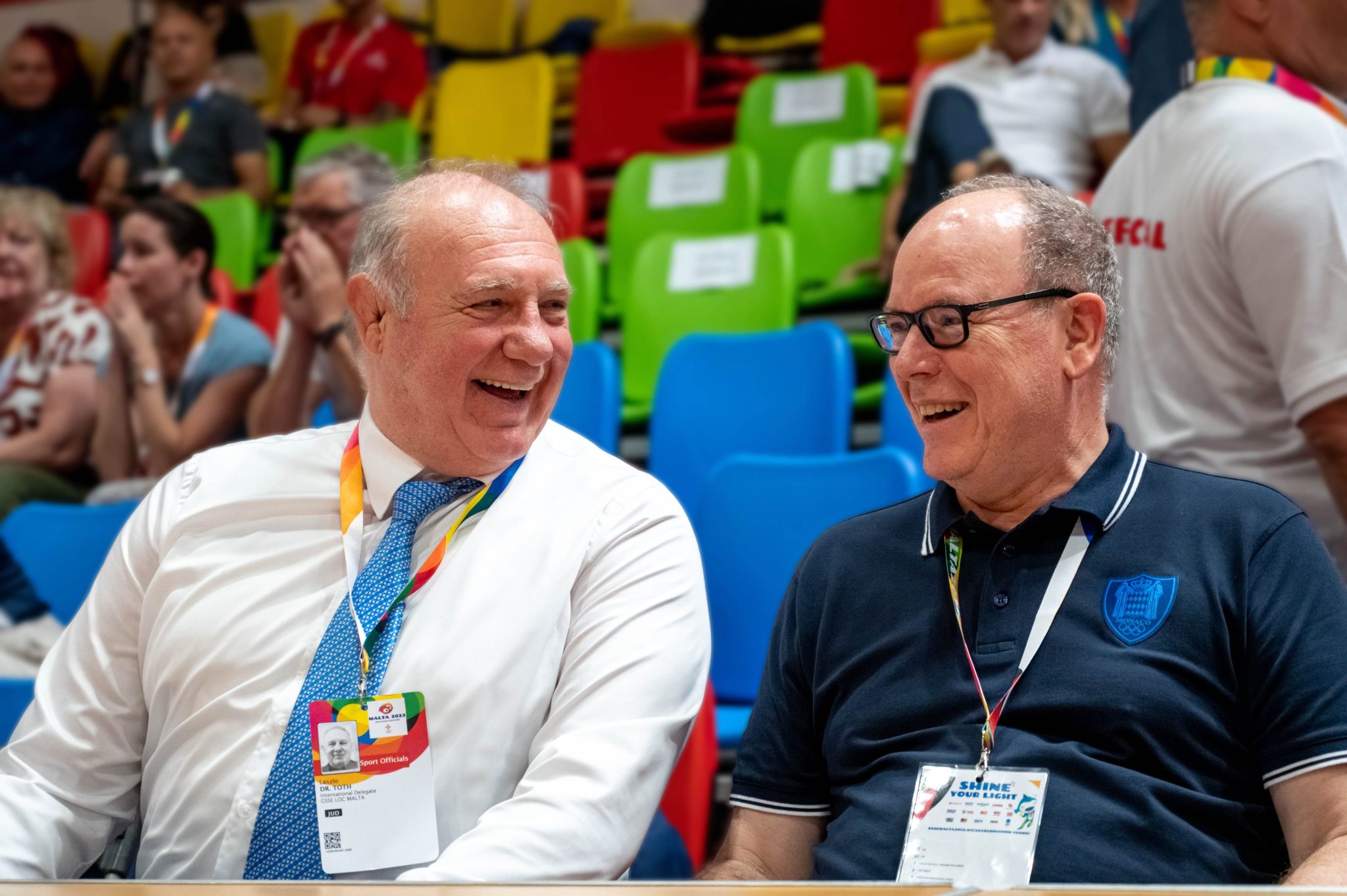 EJU PRESIDENT WELCOMES ALBERT II PRINCE OF MONACO 