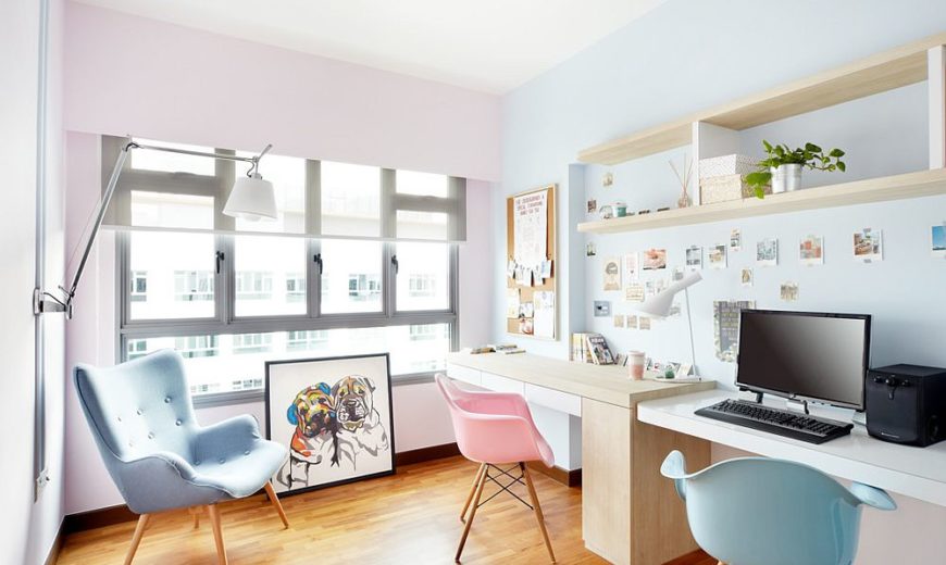 Trend Spotting: Create a Soothing Home Office with Pastels