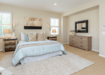 A reading nook in a large master bedroom.