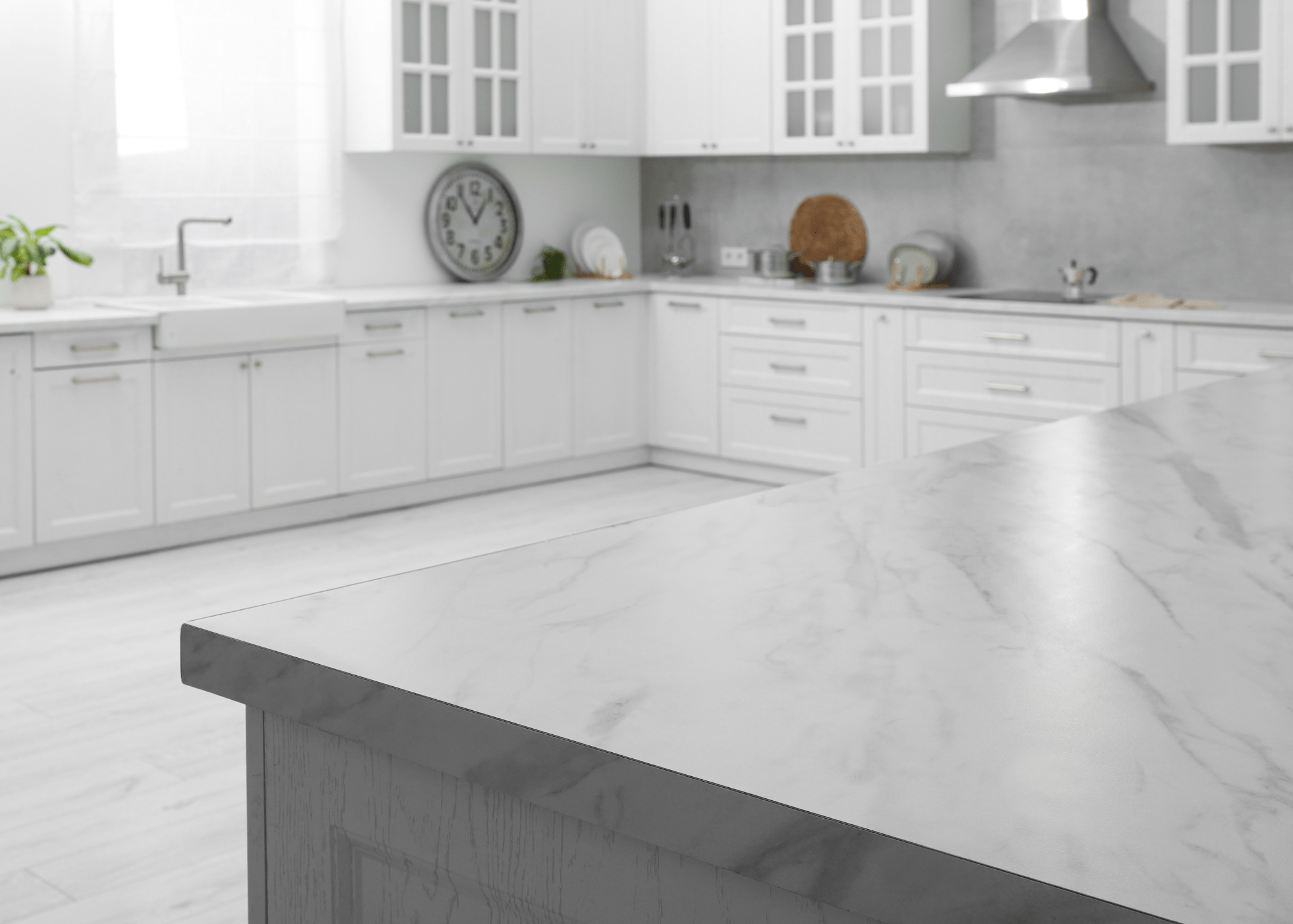 close up of laminate countertop in a kitchen