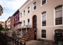 exterior of rowhouses