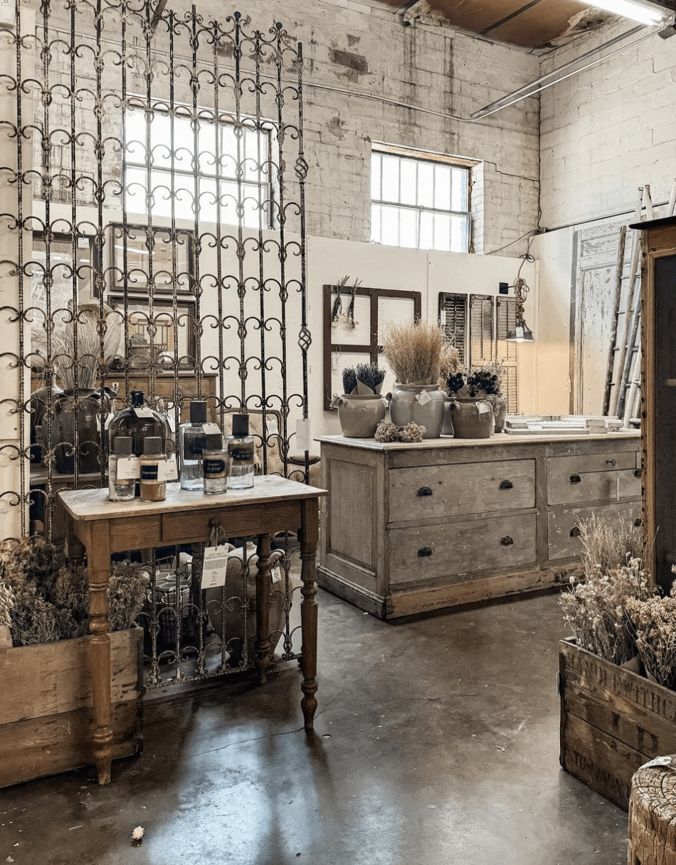 interior of vintage shop